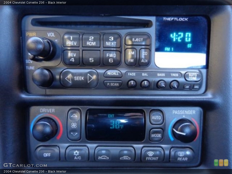 Black Interior Controls for the 2004 Chevrolet Corvette Z06 #111257798