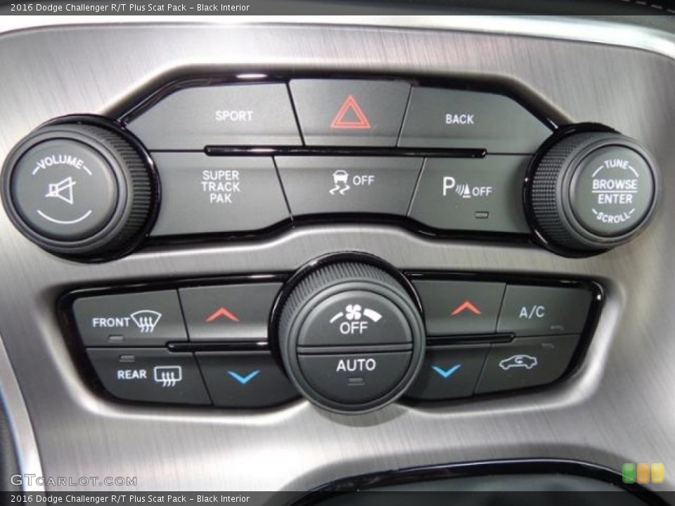 Black Interior Controls for the 2016 Dodge Challenger R/T Plus Scat Pack #111279971