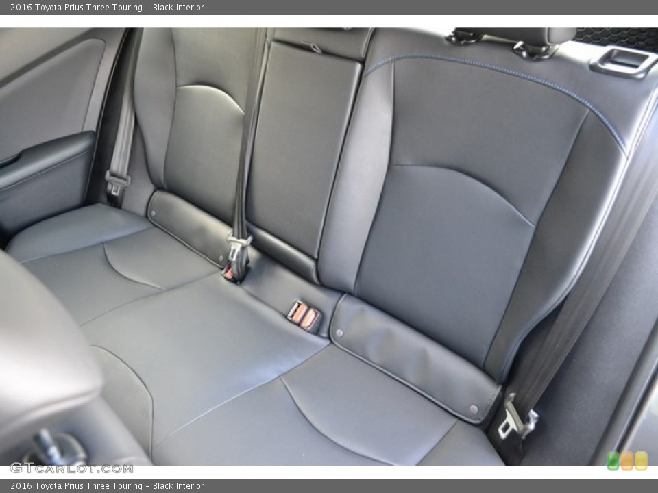 Black Interior Rear Seat for the 2016 Toyota Prius Three Touring #111287806