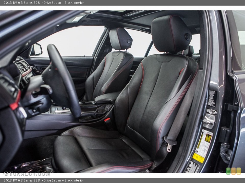 Black Interior Front Seat for the 2013 BMW 3 Series 328i xDrive Sedan #111290611