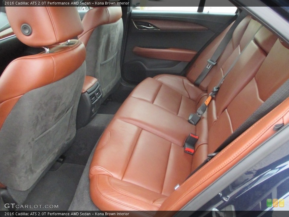 Kona Brown Interior Rear Seat for the 2016 Cadillac ATS 2.0T Performance AWD Sedan #111308158