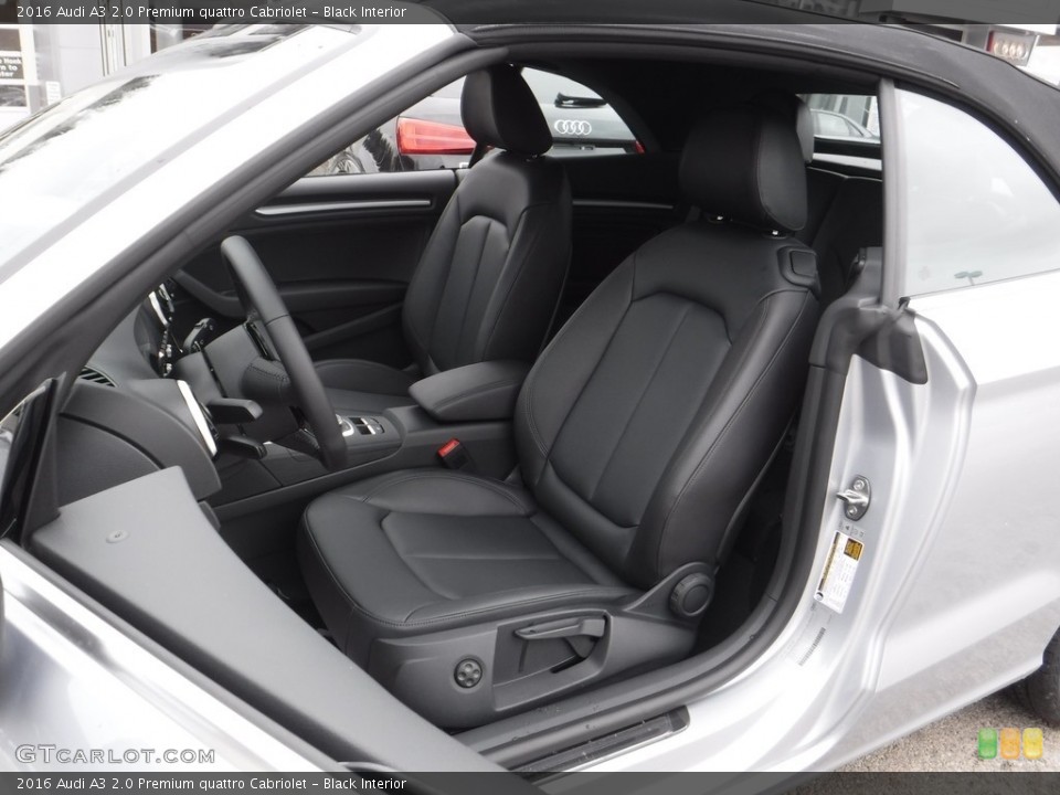 Black Interior Front Seat for the 2016 Audi A3 2.0 Premium quattro Cabriolet #111310988
