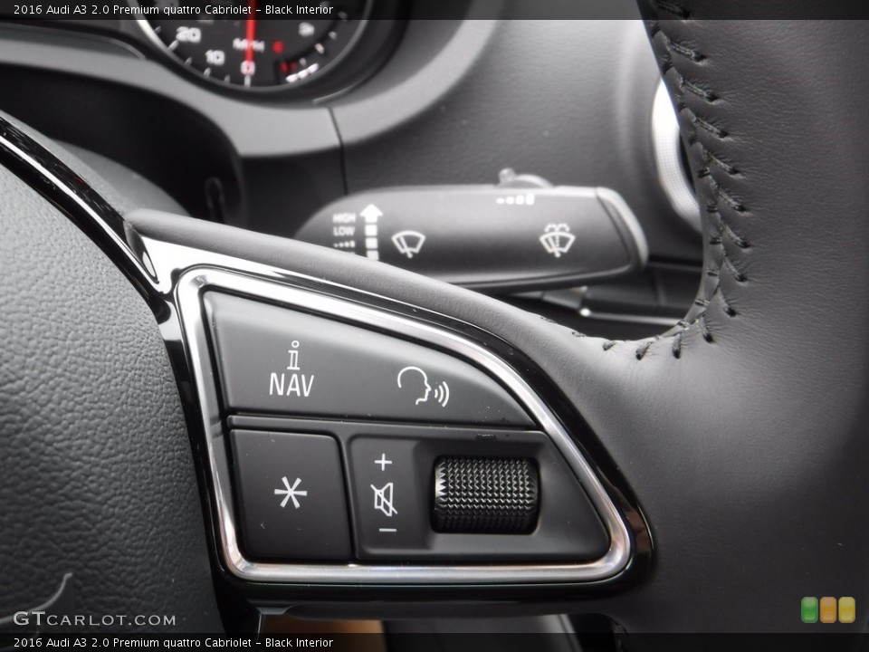 Black Interior Controls for the 2016 Audi A3 2.0 Premium quattro Cabriolet #111311171