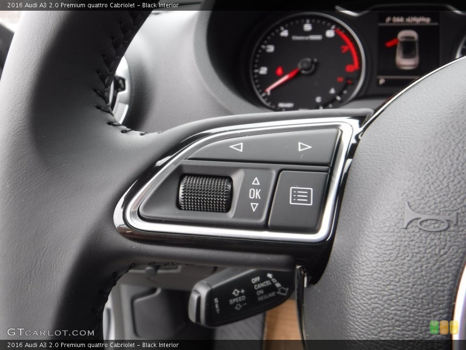 Black Interior Controls for the 2016 Audi A3 2.0 Premium quattro Cabriolet #111311183