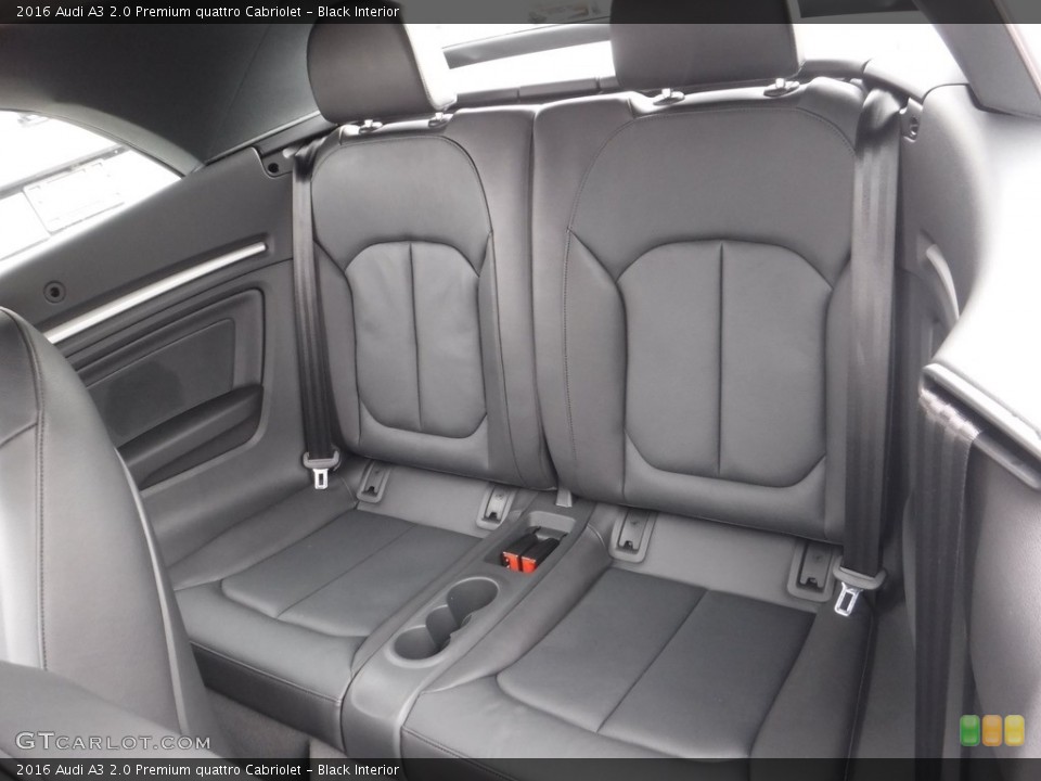 Black Interior Rear Seat for the 2016 Audi A3 2.0 Premium quattro Cabriolet #111311279