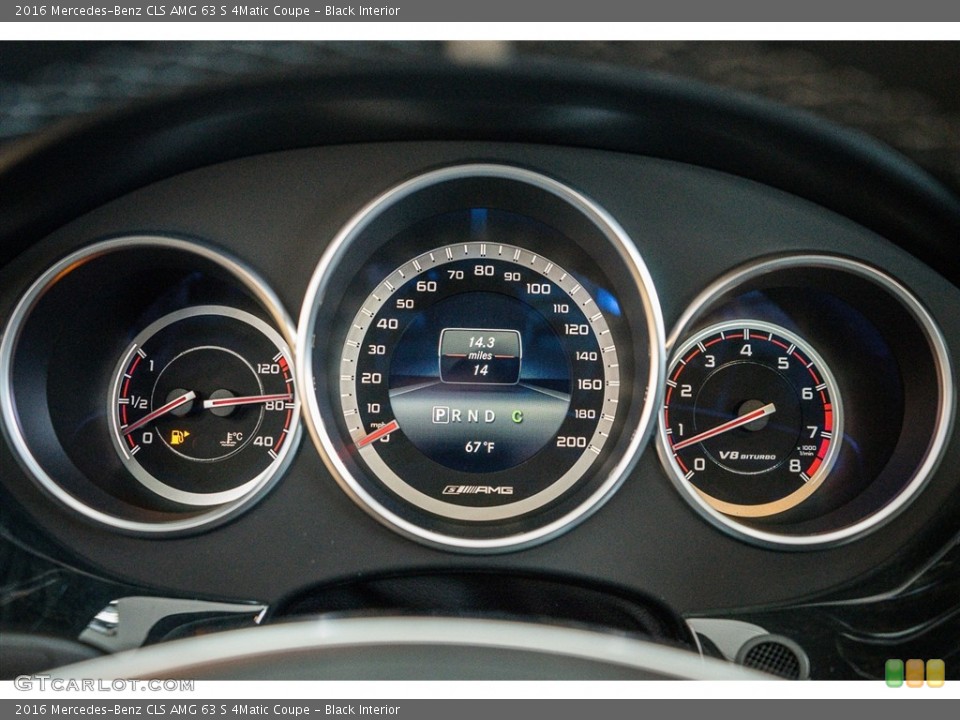 Black Interior Gauges for the 2016 Mercedes-Benz CLS AMG 63 S 4Matic Coupe #111318056