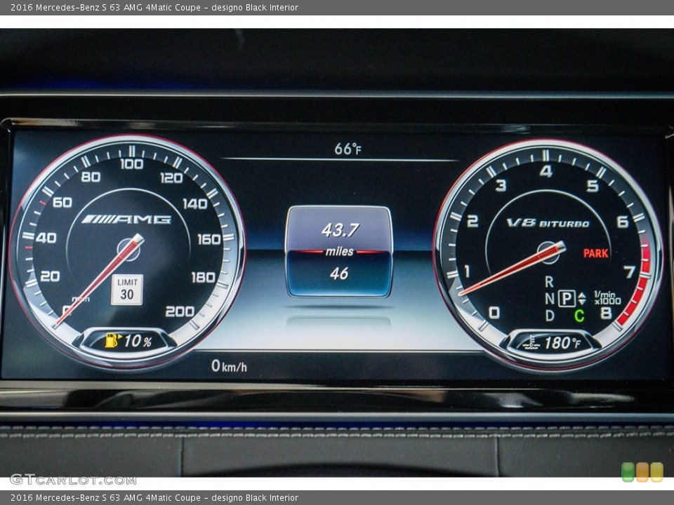 designo Black Interior Gauges for the 2016 Mercedes-Benz S 63 AMG 4Matic Coupe #111319602