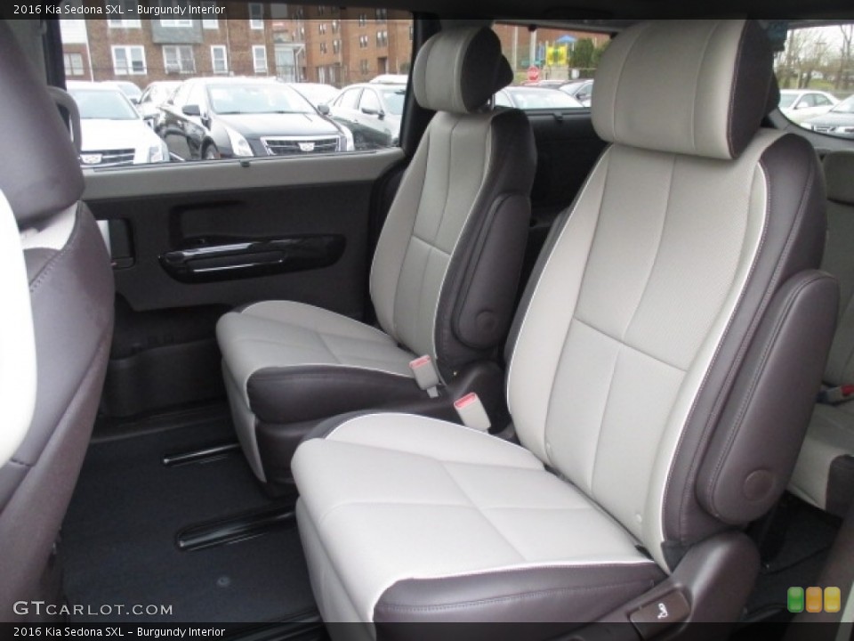 Burgundy Interior Rear Seat for the 2016 Kia Sedona SXL #111331011