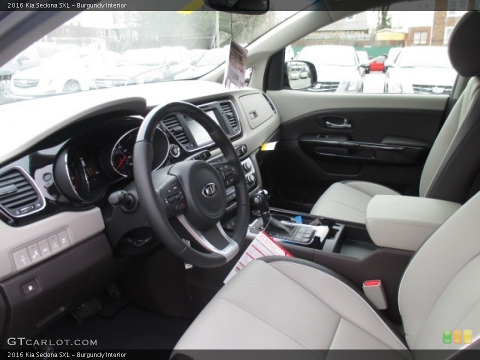 Burgundy 2016 Kia Sedona Interiors