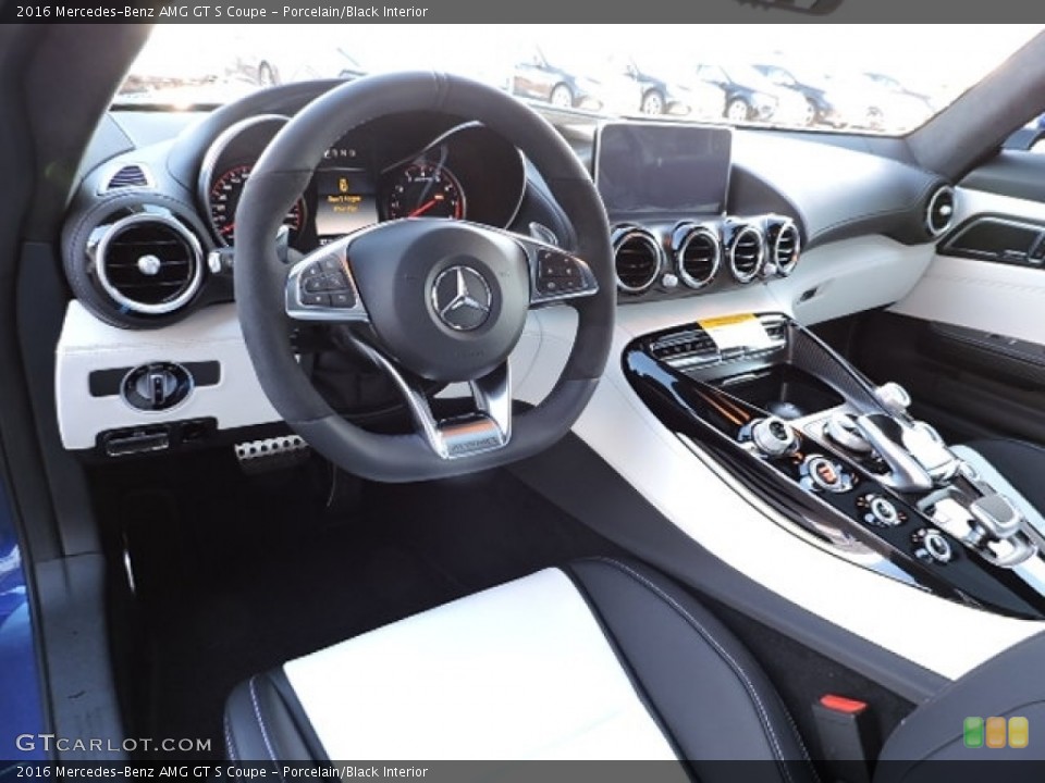 Porcelain/Black Interior Prime Interior for the 2016 Mercedes-Benz AMG GT S Coupe #111333552