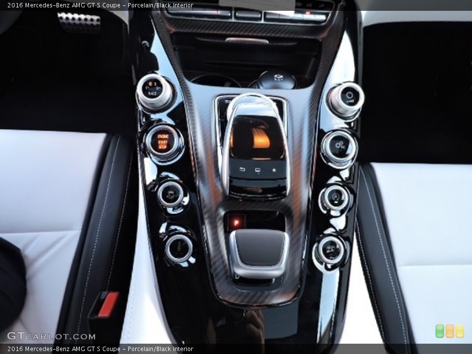 Porcelain/Black Interior Controls for the 2016 Mercedes-Benz AMG GT S Coupe #111333636