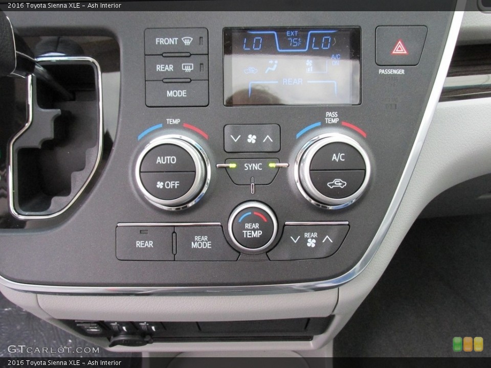 Ash Interior Controls for the 2016 Toyota Sienna XLE #111343674