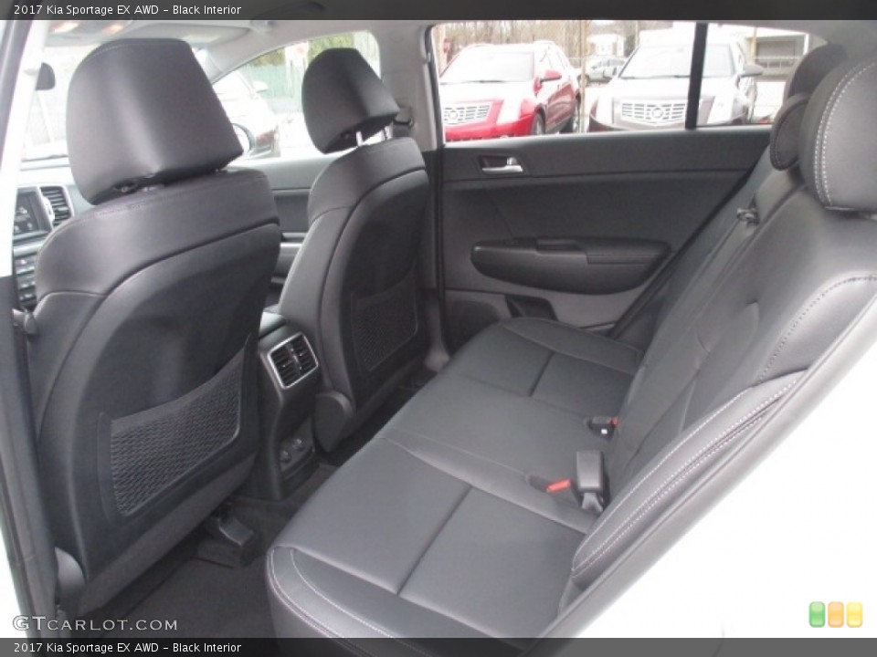 Black Interior Rear Seat for the 2017 Kia Sportage EX AWD #111349086