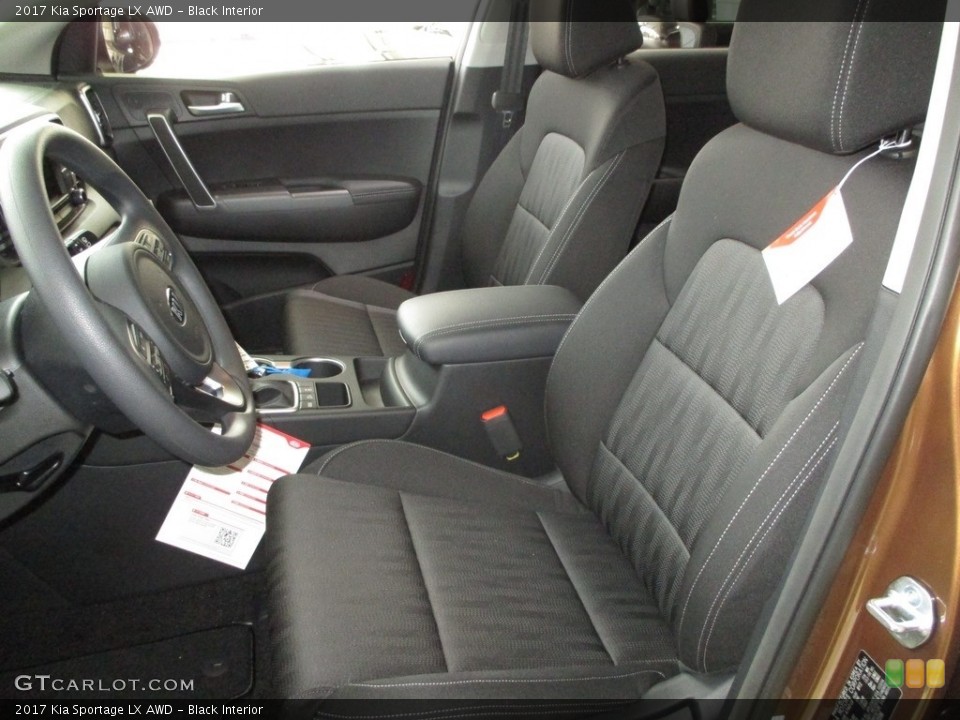 Black Interior Front Seat for the 2017 Kia Sportage LX AWD #111349191