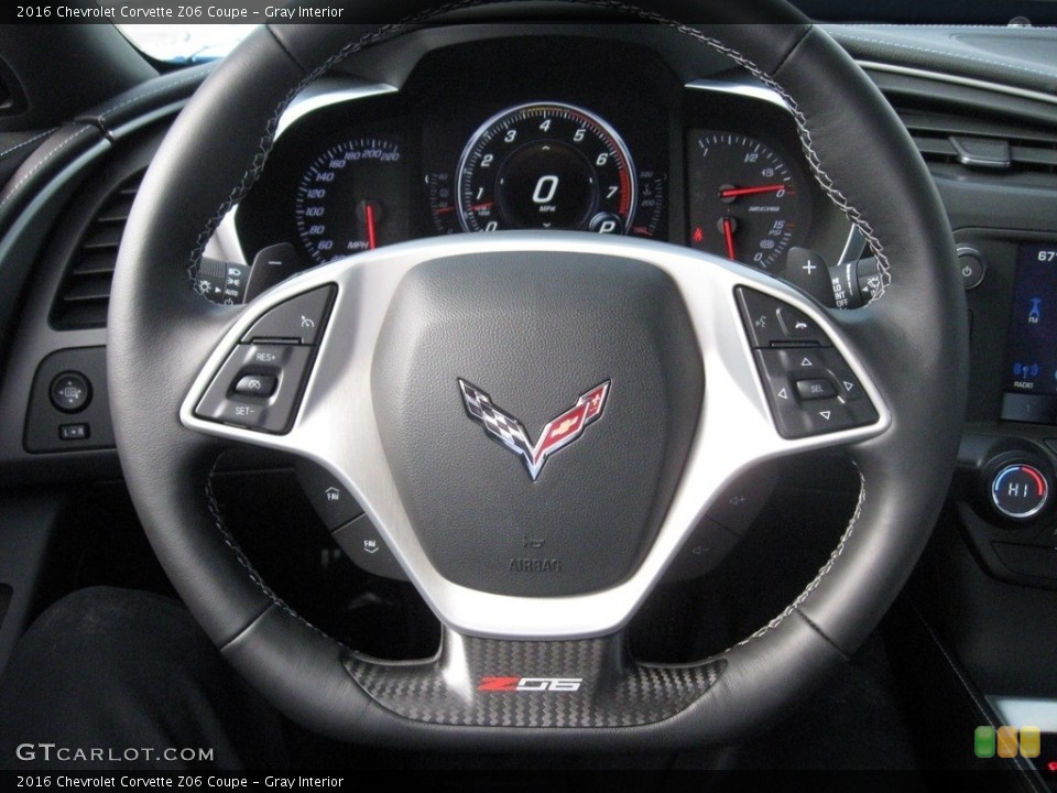 Gray Interior Steering Wheel for the 2016 Chevrolet Corvette Z06 Coupe #111354922