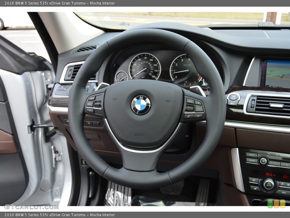 Mocha Interior Steering Wheel for the 2016 BMW 5 Series 535i xDrive Gran Turismo #111366928