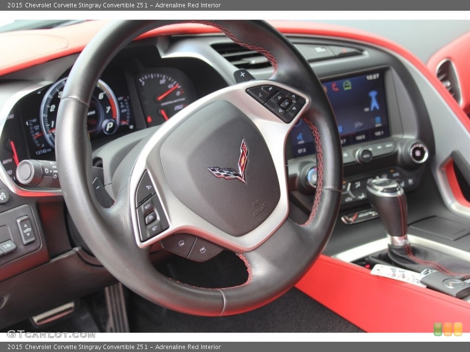 Adrenaline Red Interior Steering Wheel for the 2015 Chevrolet Corvette Stingray Convertible Z51 #111373129