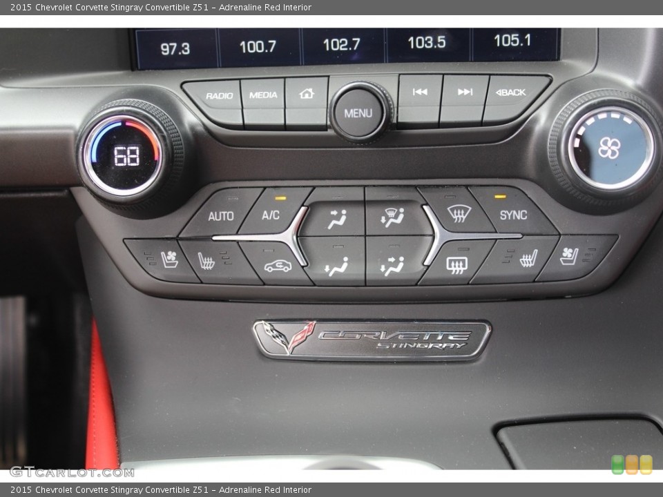 Adrenaline Red Interior Controls for the 2015 Chevrolet Corvette Stingray Convertible Z51 #111373234