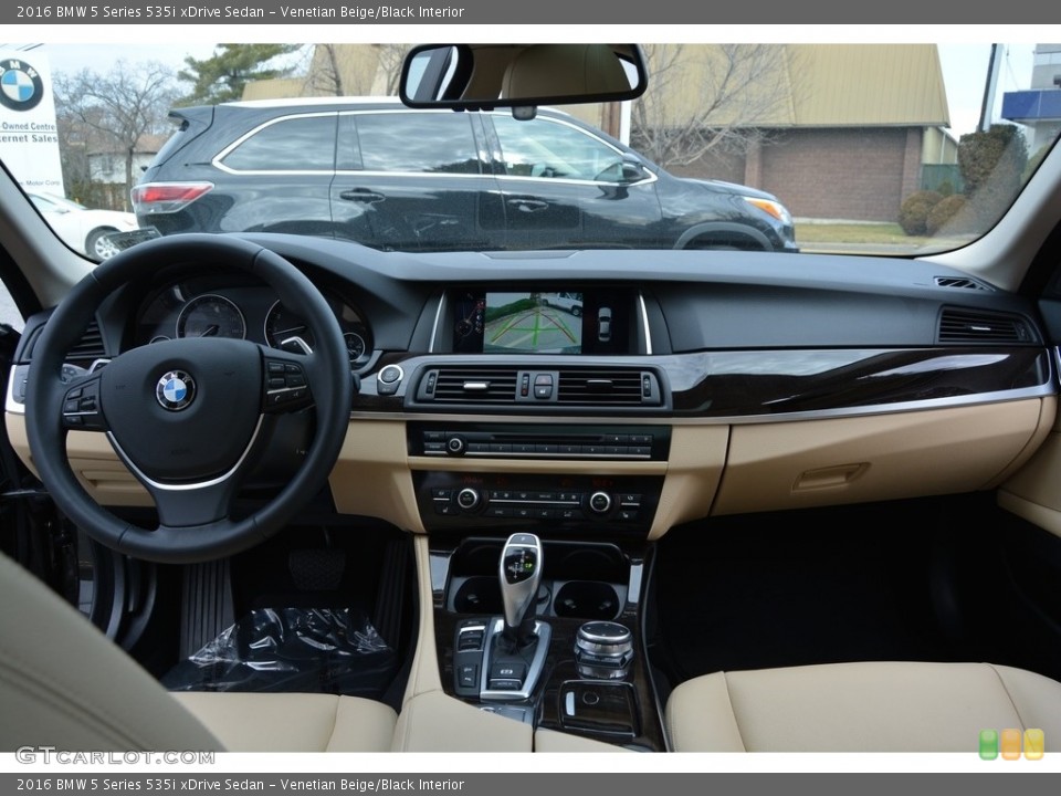 Venetian Beige/Black Interior Dashboard for the 2016 BMW 5 Series 535i xDrive Sedan #111377413