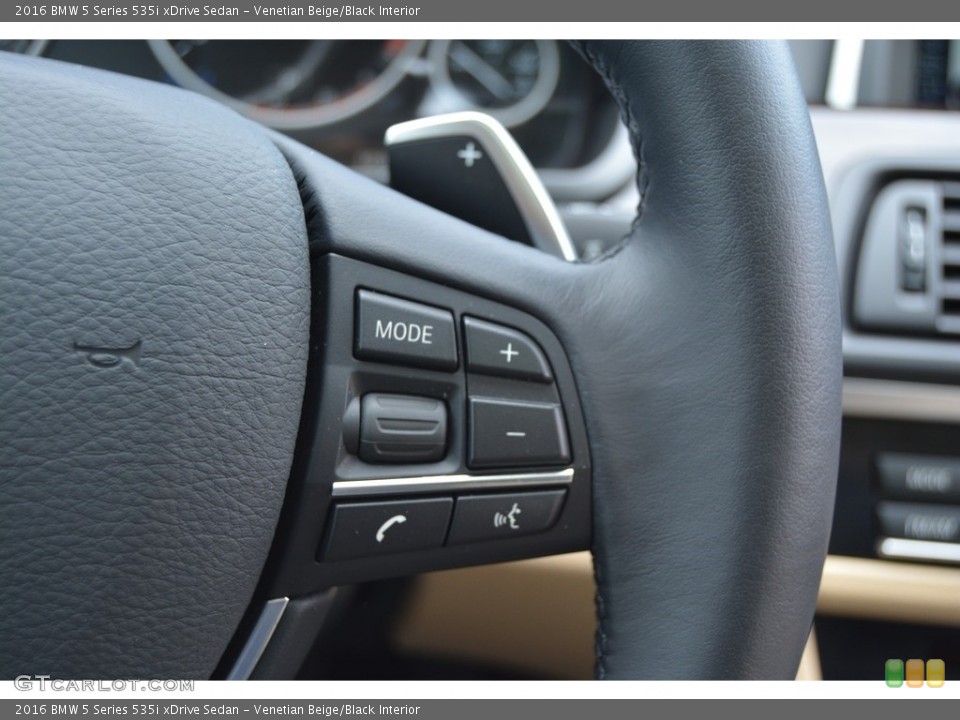 Venetian Beige/Black Interior Controls for the 2016 BMW 5 Series 535i xDrive Sedan #111377548