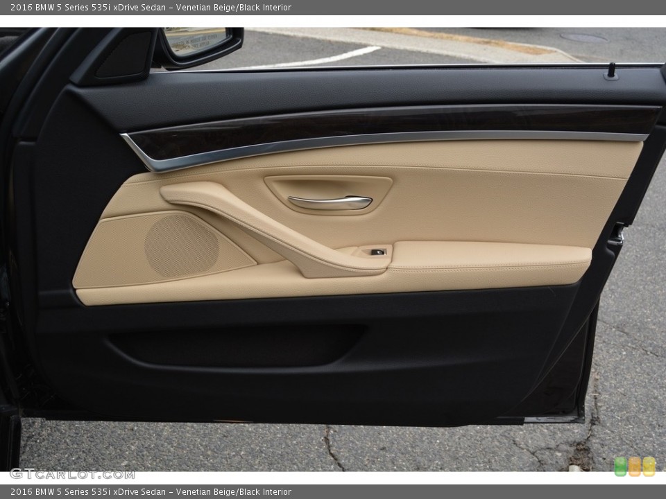 Venetian Beige/Black Interior Door Panel for the 2016 BMW 5 Series 535i xDrive Sedan #111377701