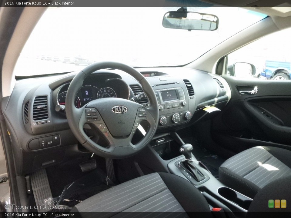 Black 2016 Kia Forte Koup Interiors