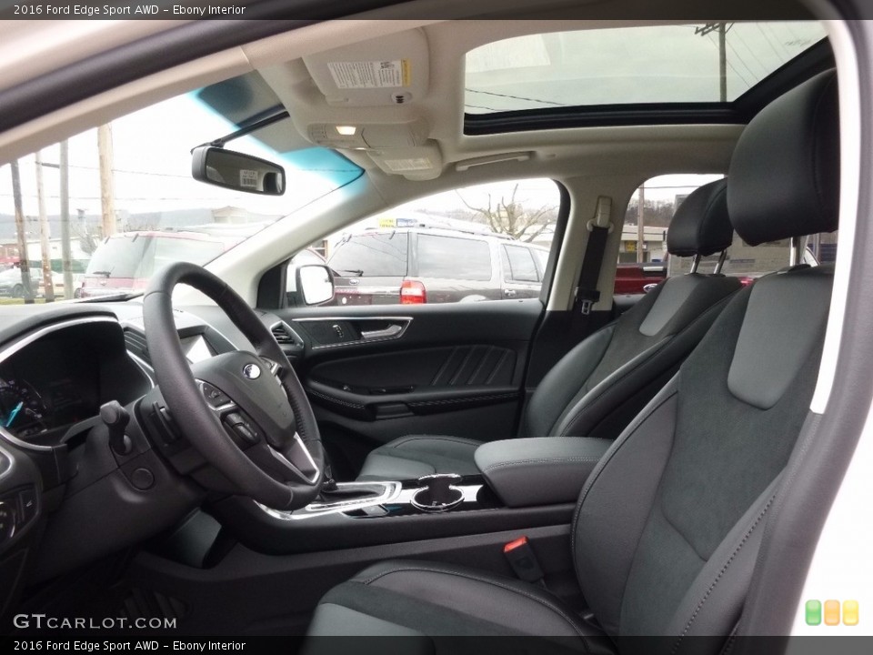 Ebony Interior Front Seat for the 2016 Ford Edge Sport AWD #111400330