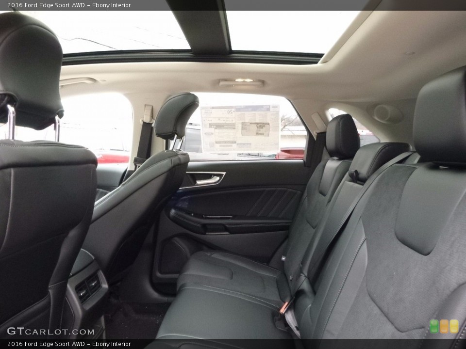 Ebony Interior Rear Seat for the 2016 Ford Edge Sport AWD #111400357