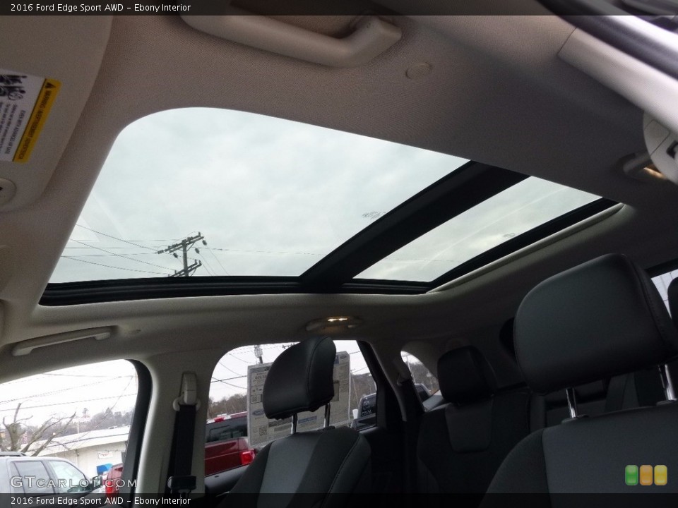 Ebony Interior Sunroof for the 2016 Ford Edge Sport AWD #111400471