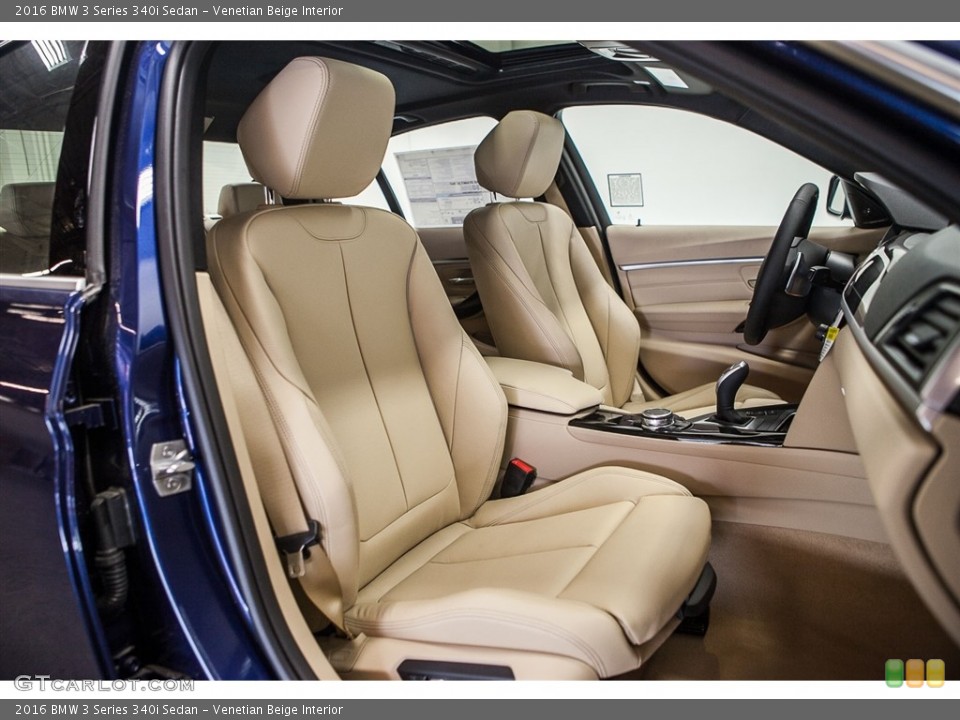 Venetian Beige Interior Front Seat for the 2016 BMW 3 Series 340i Sedan #111404395