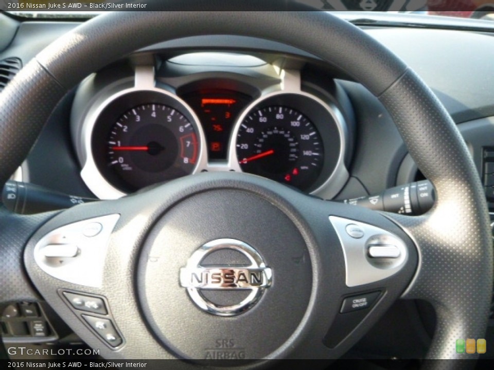Black/Silver Interior Steering Wheel for the 2016 Nissan Juke S AWD #111405637