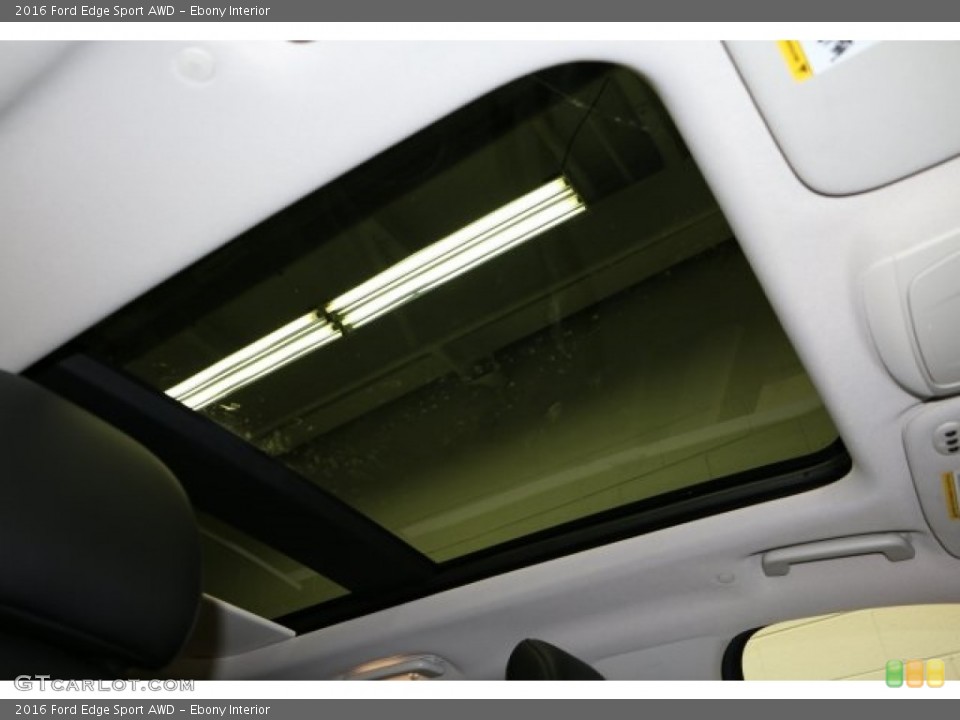 Ebony Interior Sunroof for the 2016 Ford Edge Sport AWD #111427036