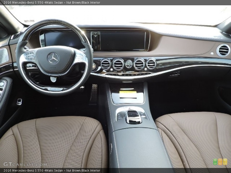Nut Brown/Black Interior Dashboard for the 2016 Mercedes-Benz S 550 4Matic Sedan #111429538