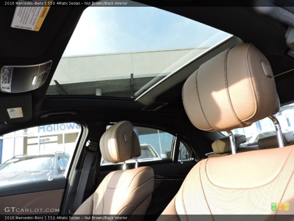 Nut Brown/Black Interior Sunroof for the 2016 Mercedes-Benz S 550 4Matic Sedan #111429571