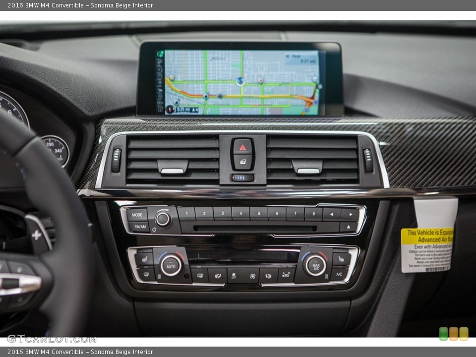 Sonoma Beige Interior Controls for the 2016 BMW M4 Convertible #111439885