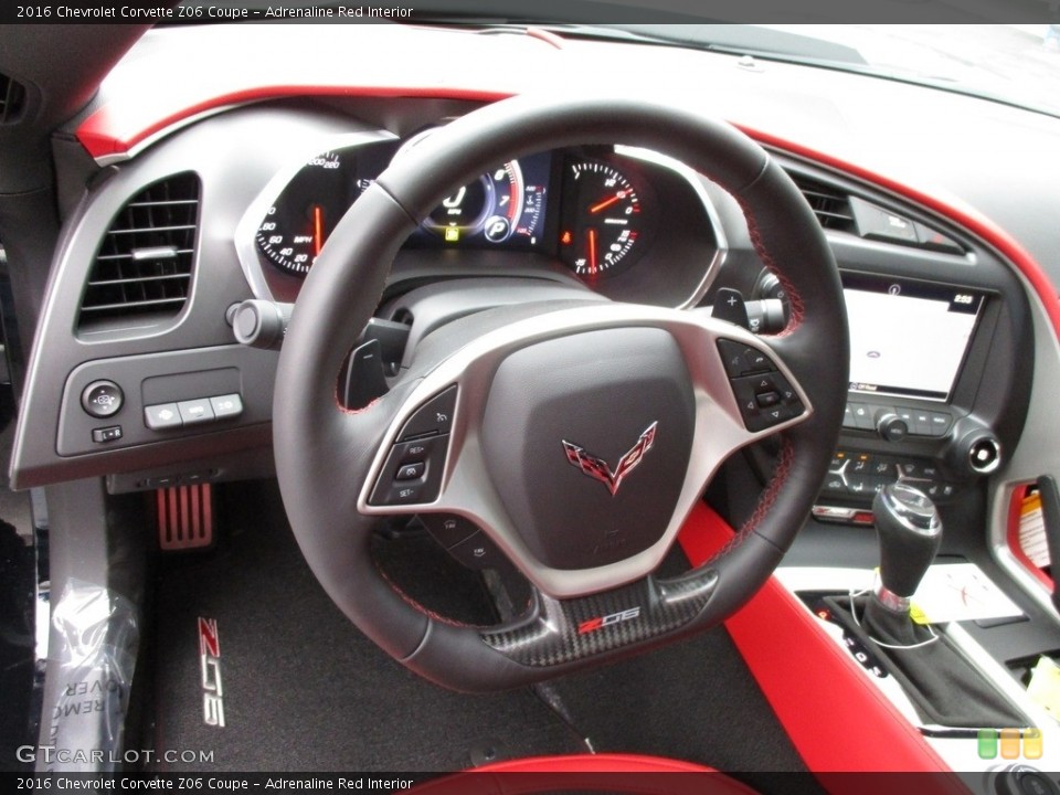 Adrenaline Red Interior Steering Wheel for the 2016 Chevrolet Corvette Z06 Coupe #111441490