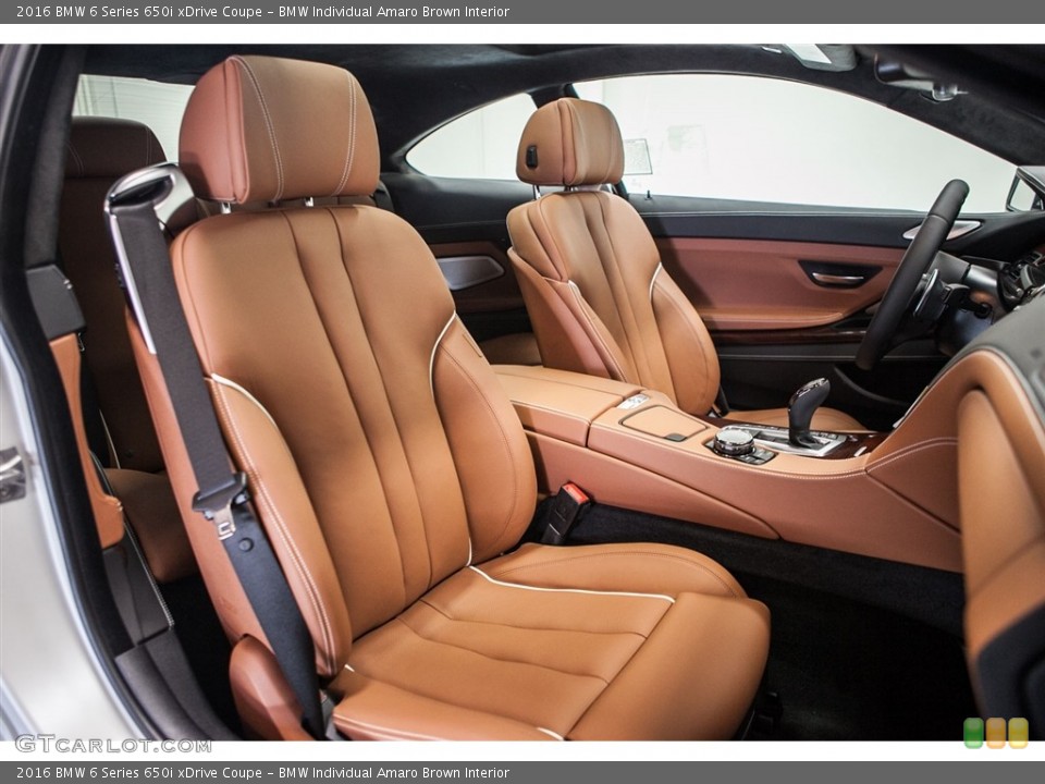 BMW Individual Amaro Brown Interior Front Seat for the 2016 BMW 6 Series 650i xDrive Coupe #111442489
