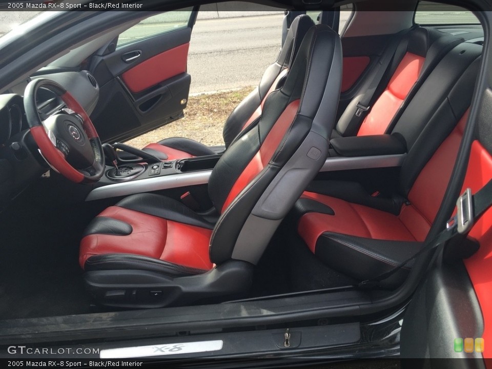 Black/Red Interior Rear Seat for the 2005 Mazda RX-8 Sport #111450946