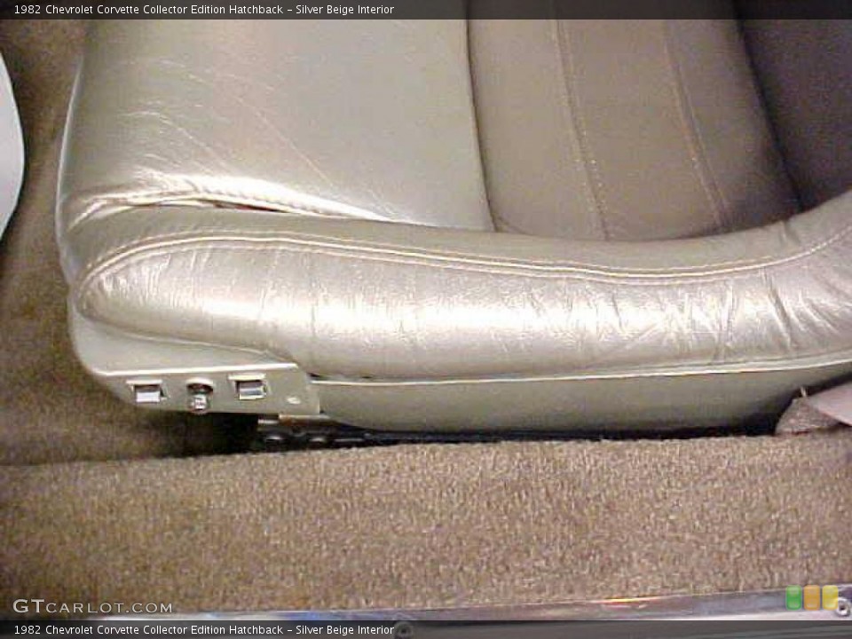 Silver Beige Interior Front Seat for the 1982 Chevrolet Corvette Collector Edition Hatchback #11146292