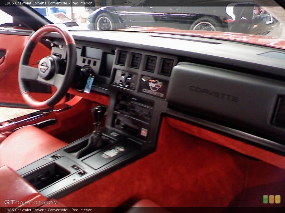 Red Interior Dashboard for the 1986 Chevrolet Corvette Convertible #11146655