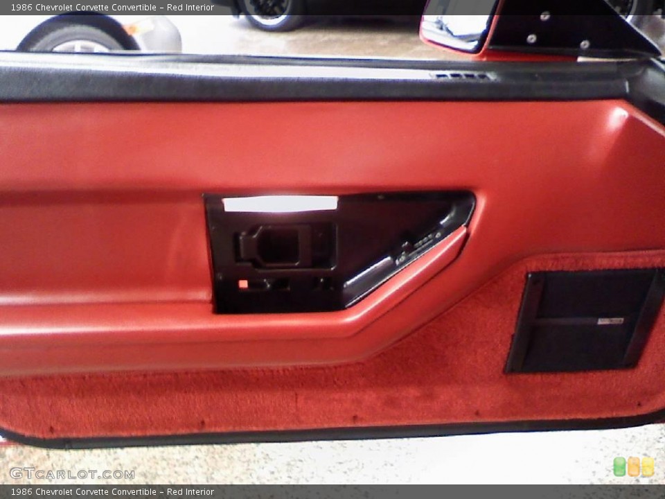 Red Interior Door Panel for the 1986 Chevrolet Corvette Convertible #11146660