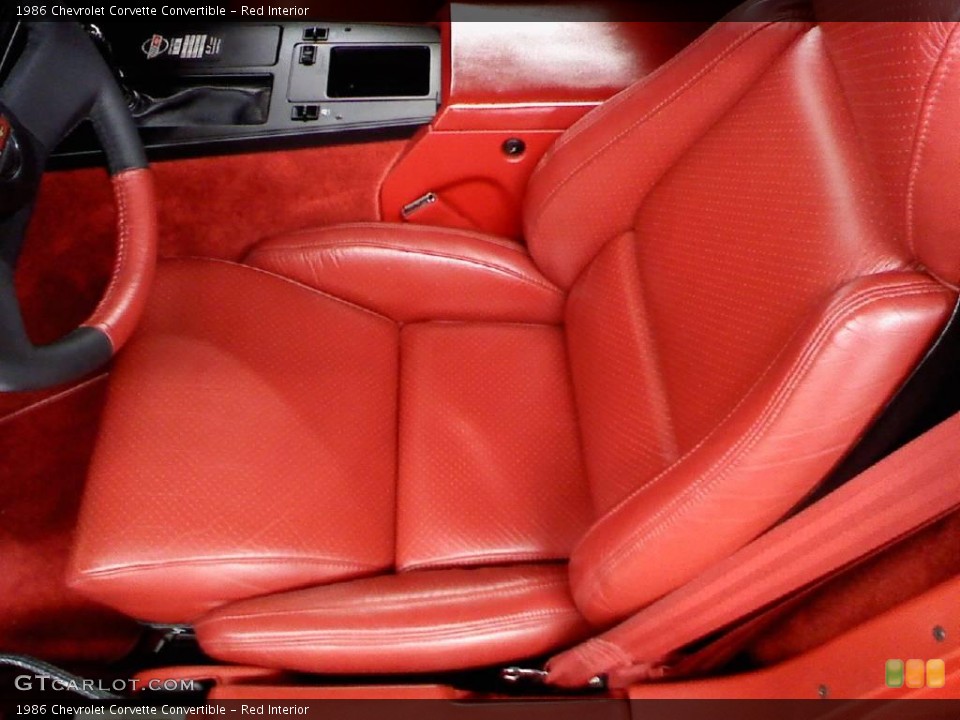 Red Interior Front Seat for the 1986 Chevrolet Corvette Convertible #11146670