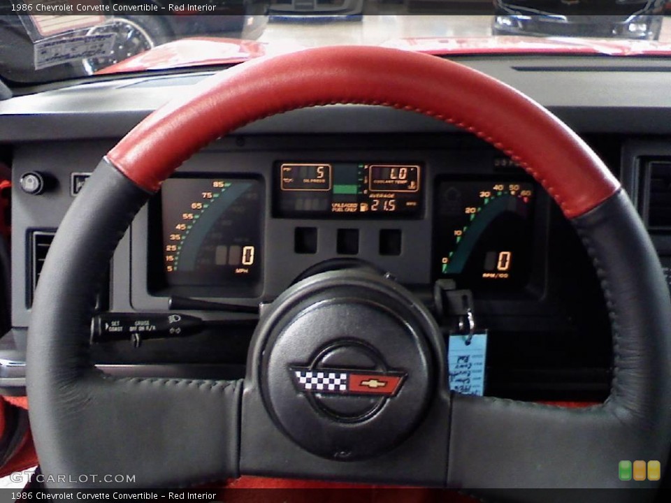 Red Interior Gauges for the 1986 Chevrolet Corvette Convertible #11146680