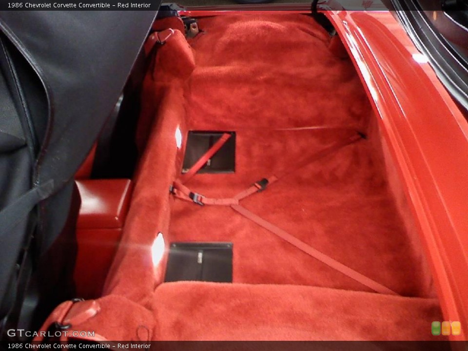 Red Interior Trunk for the 1986 Chevrolet Corvette Convertible #11146685