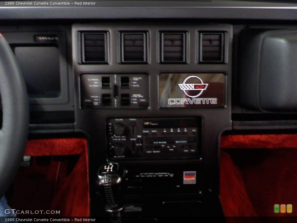 Red Interior Controls for the 1986 Chevrolet Corvette Convertible #11146690