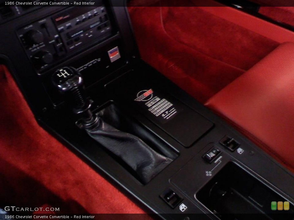 Red Interior Controls for the 1986 Chevrolet Corvette Convertible #11146695
