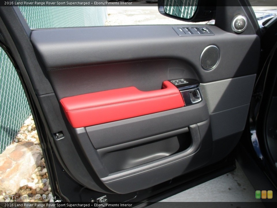 Ebony/Pimento Interior Door Panel for the 2016 Land Rover Range Rover Sport Supercharged #111470167