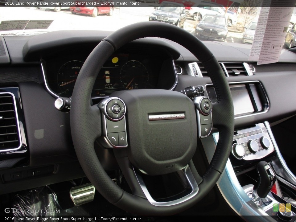 Ebony/Pimento Interior Steering Wheel for the 2016 Land Rover Range Rover Sport Supercharged #111470293