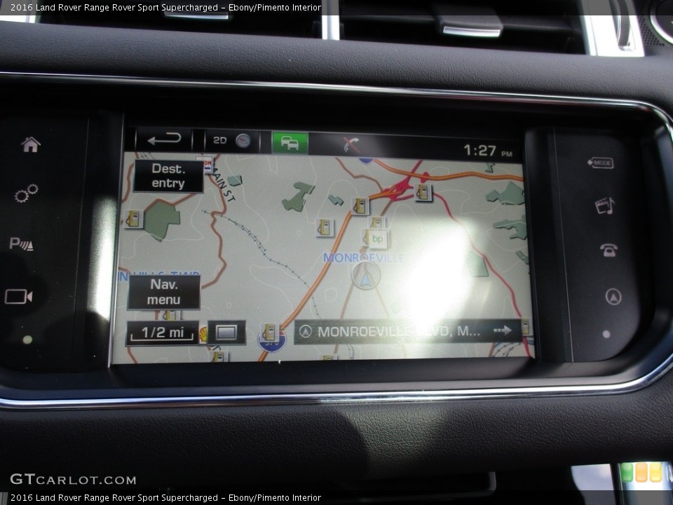 Ebony/Pimento Interior Navigation for the 2016 Land Rover Range Rover Sport Supercharged #111470365