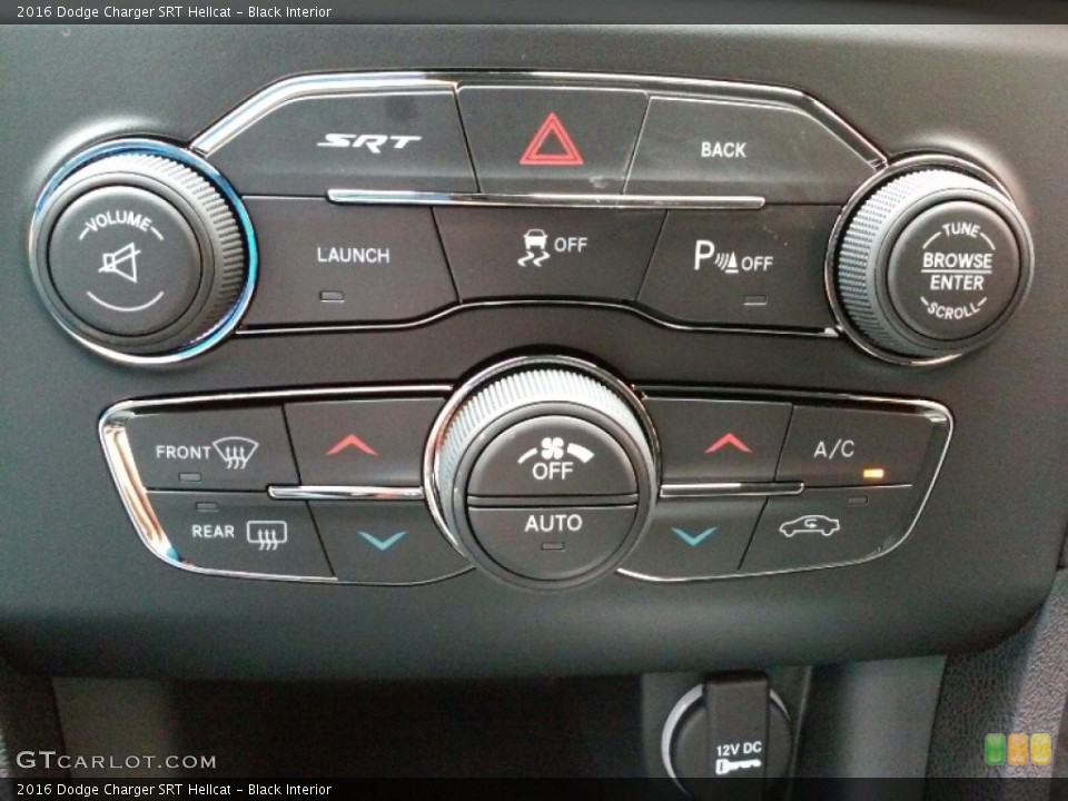 Black Interior Controls for the 2016 Dodge Charger SRT Hellcat #111476680